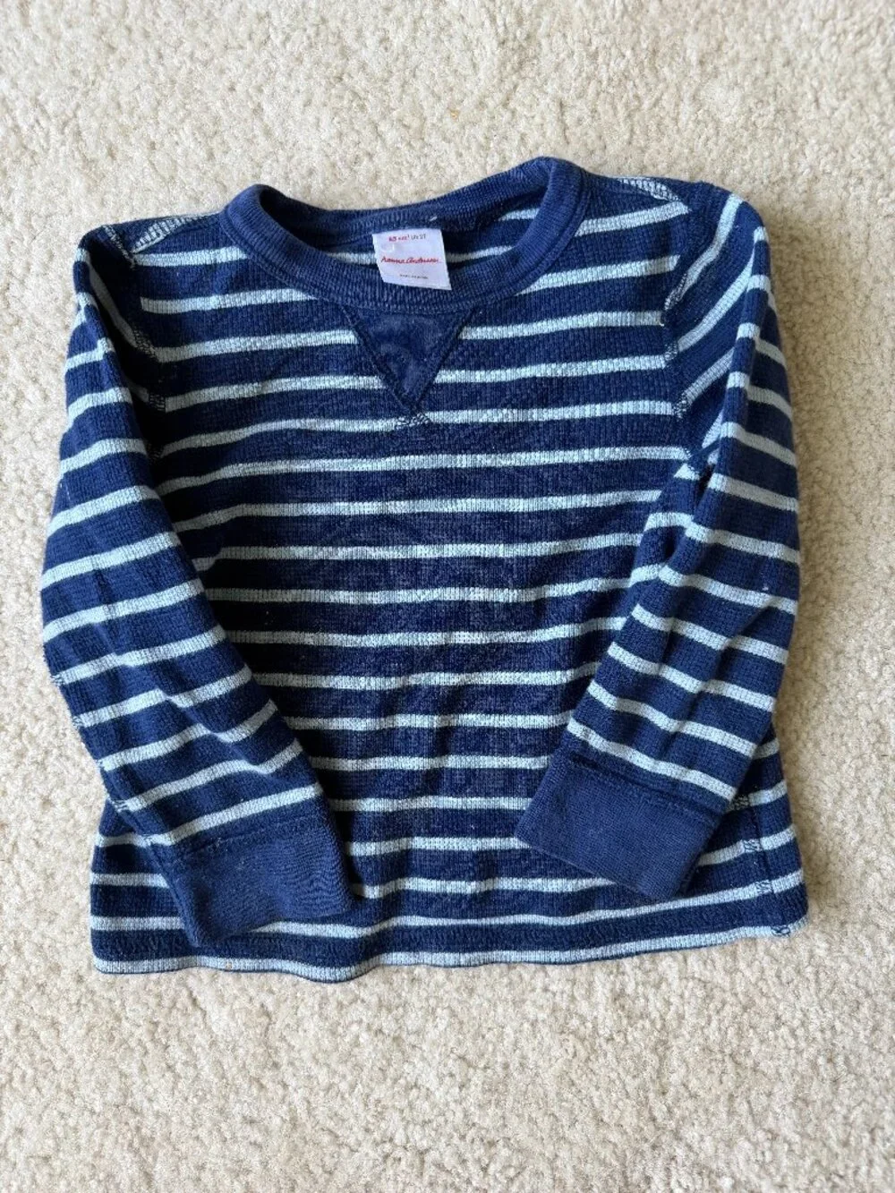 Hanna Andersson Thermal Striped Tee 2T